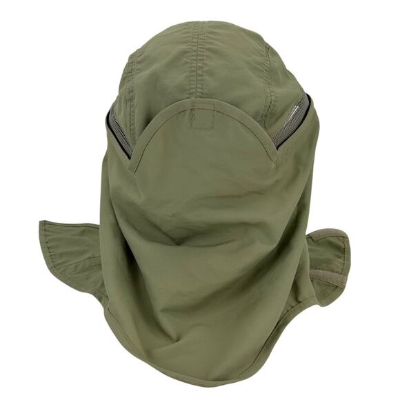 Dorfman Pacific DPC Removable Flap Sun Shade Hat Cap Mesh Khaki Nylon Poly OS - Picture 3 of 9